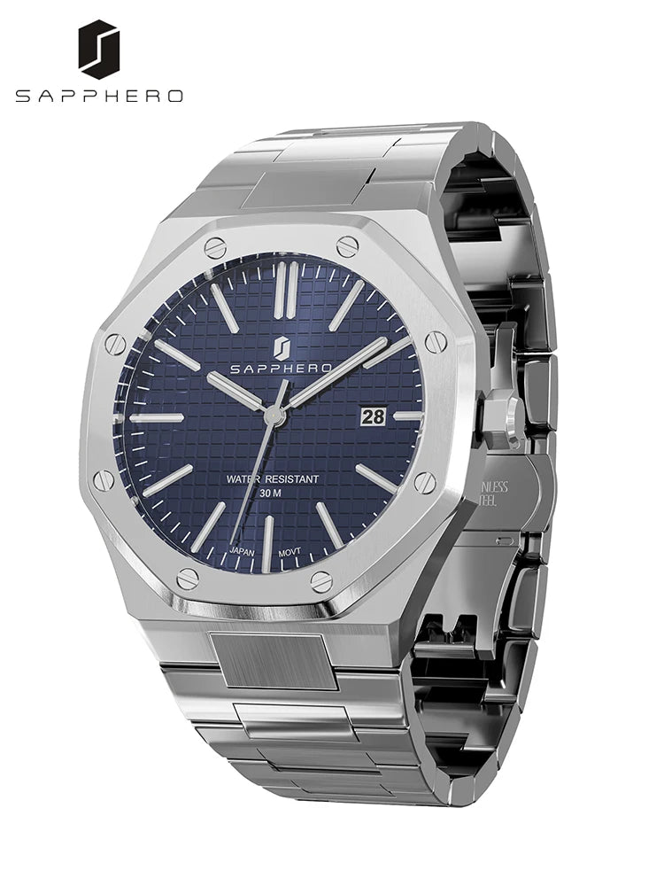 Men'S Luxury Business Stainless Steel Watch for Men Sport Excellence Waterproof Wristwatch Tough Men Gift Clock