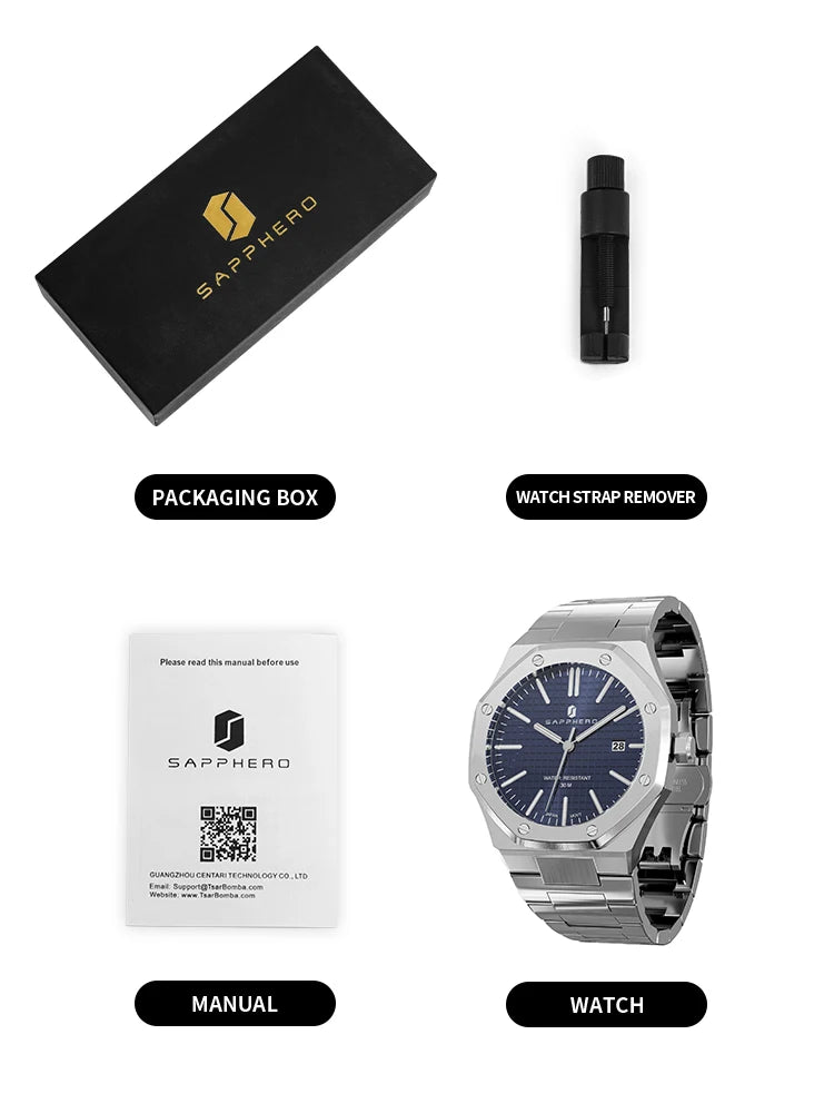 Men'S Luxury Business Stainless Steel Watch for Men Sport Excellence Waterproof Wristwatch Tough Men Gift Clock