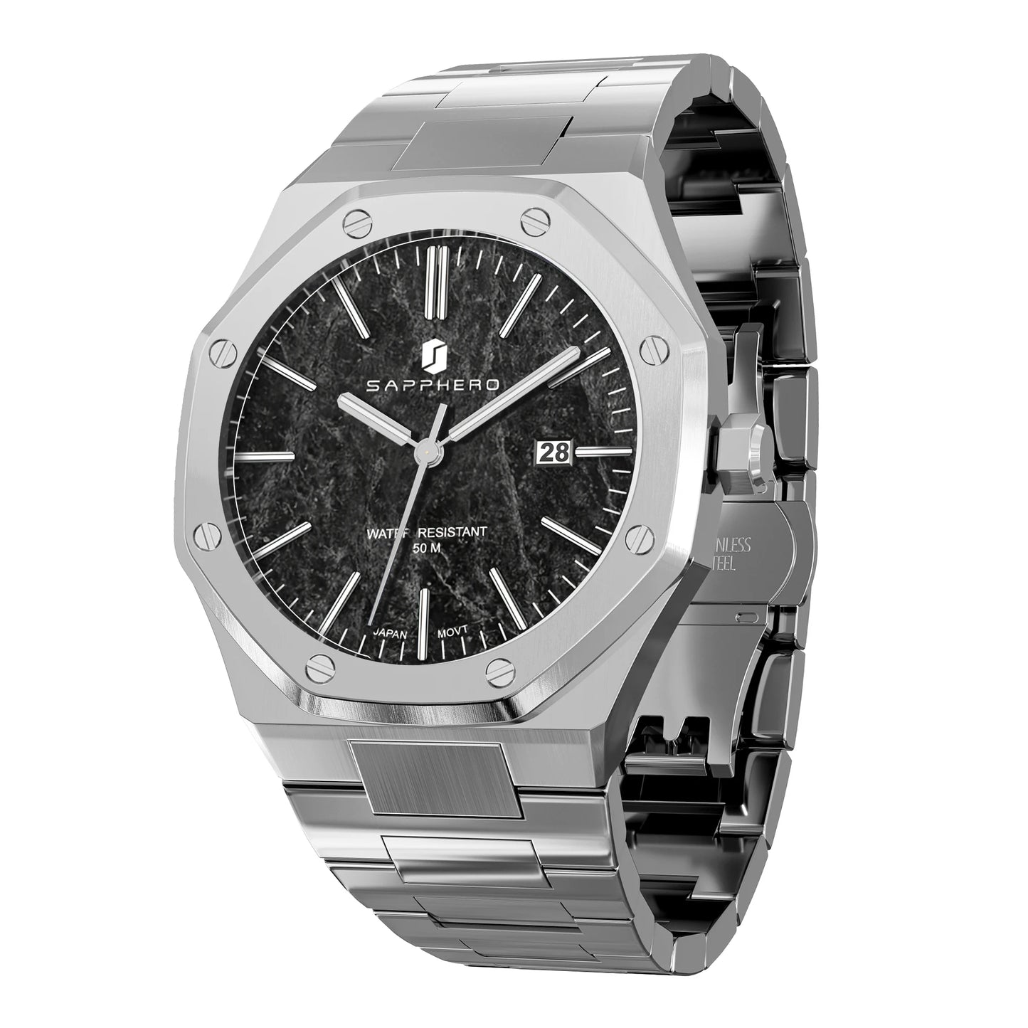 Men'S Luxury Business Stainless Steel Watch for Men Sport Excellence Waterproof Wristwatch Tough Men Gift Clock