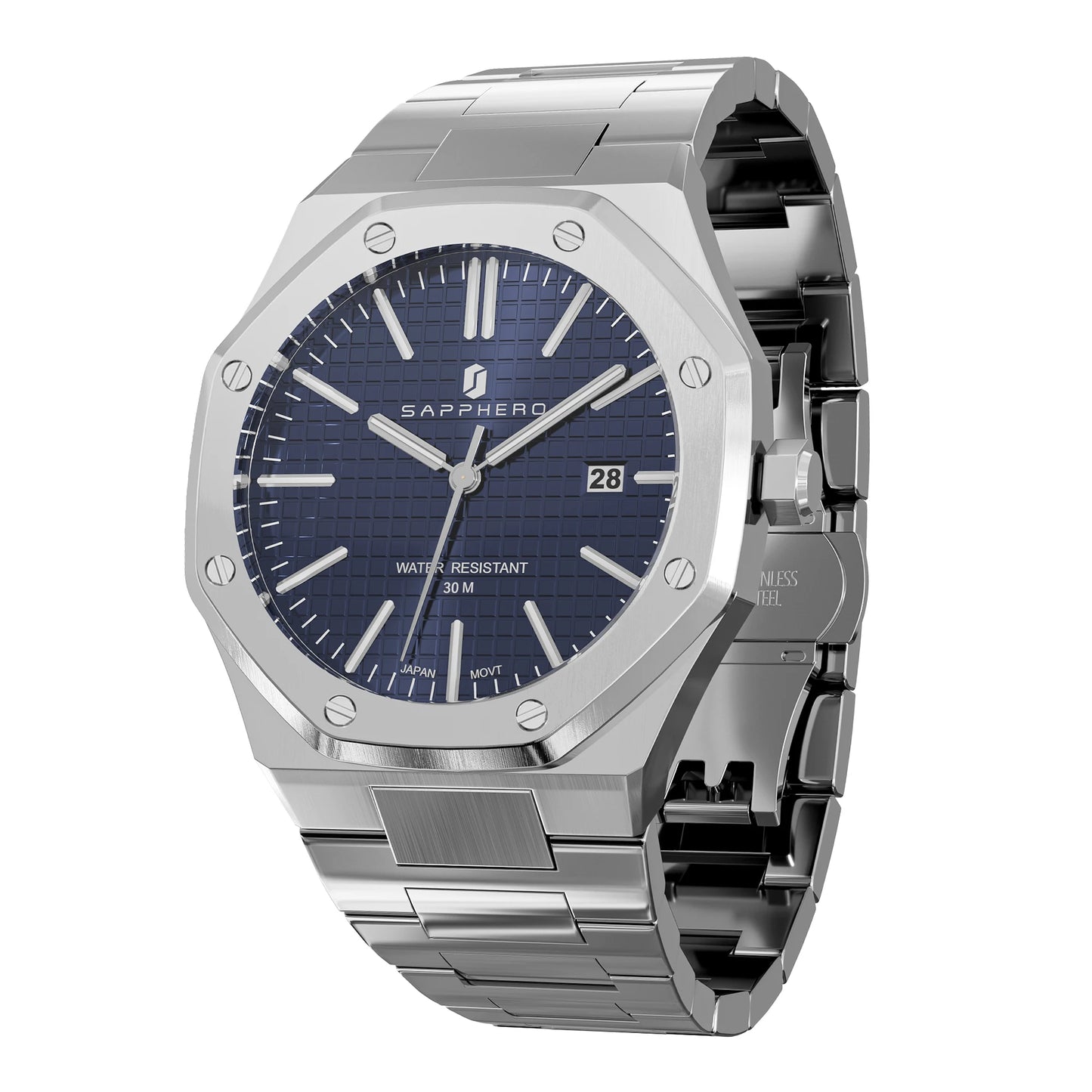 Men'S Luxury Business Stainless Steel Watch for Men Sport Excellence Waterproof Wristwatch Tough Men Gift Clock