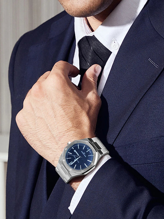 Men'S Luxury Business Stainless Steel Watch for Men Sport Excellence Waterproof Wristwatch Tough Men Gift Clock